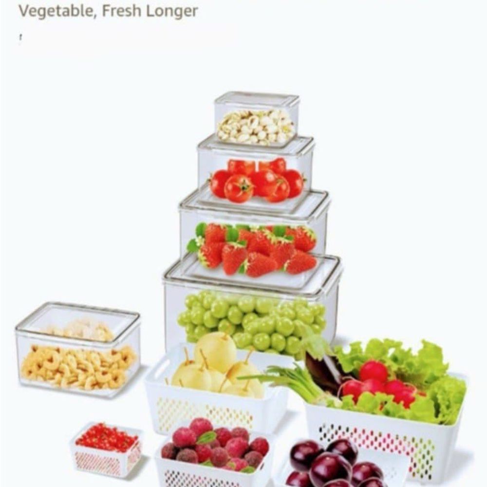 Container set for food and fruit preservation